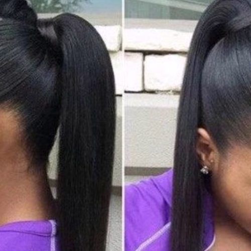 High Black Pony Hairstyles For Relaxed Hair (Photo 2 of 20)