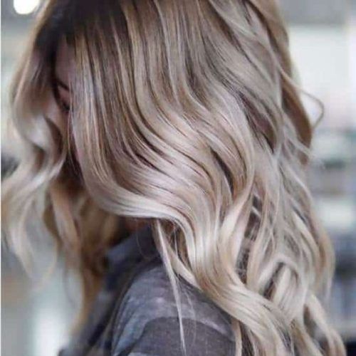 Blonde Waves Haircuts With Dark Roots (Photo 11 of 20)
