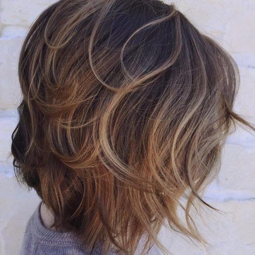 Caramel Lob Hairstyles With Delicate Layers (Photo 18 of 20)