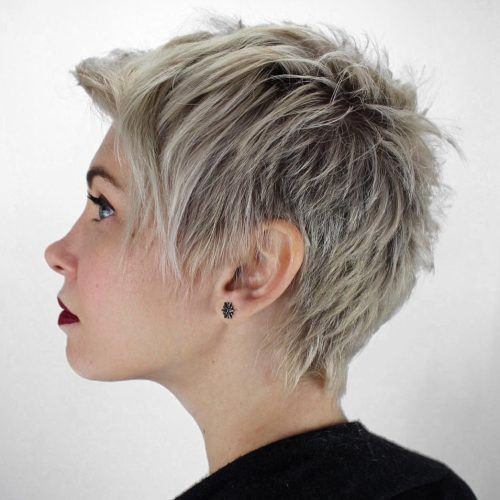 Dark Pixie Haircuts With Blonde Highlights (Photo 17 of 20)