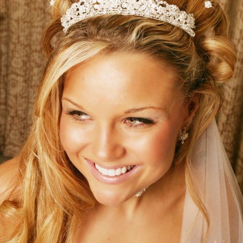 Classic Bridal Hairstyles With Veil And Tiara (Photo 16 of 20)