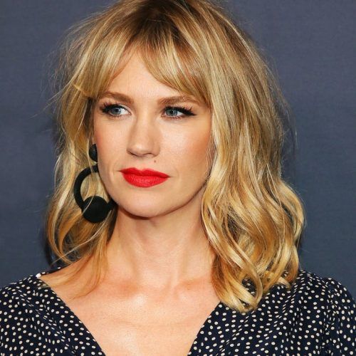 Lob Haircuts With Wavy Curtain Fringe Style (Photo 3 of 20)