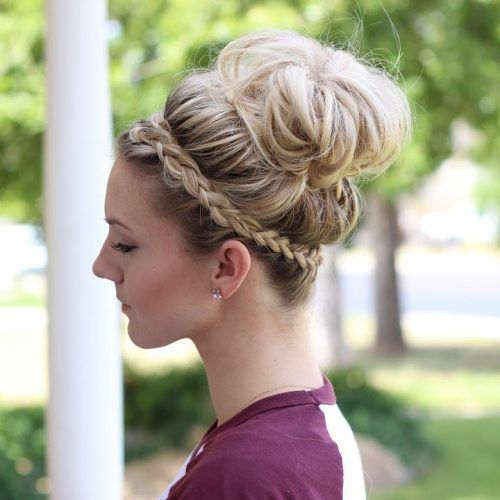 Messy Crown Braid Updo Hairstyles (Photo 5 of 20)