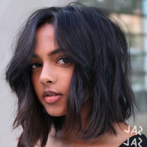Middle Parted Medium Length Hairstyles (Photo 12 of 20)
