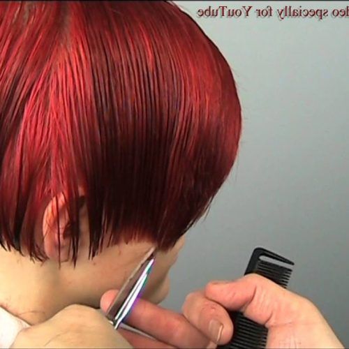 Pageboy Maroon Red Pixie Haircuts (Photo 7 of 20)