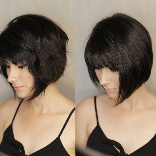 Simple Bob Hairstyles With Shaped Bangs (Photo 5 of 20)