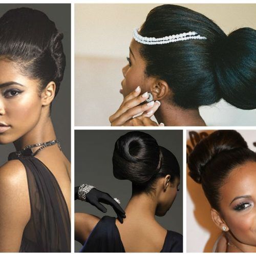 Black Hair Updo Hairstyles With Bangs (Photo 4 of 15)