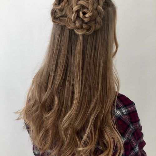 Rolled Roses Braids Hairstyles (Photo 6 of 20)