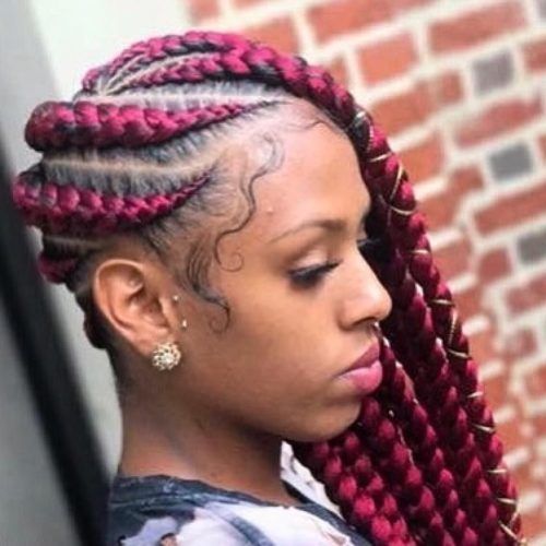 Colorful Cornrows Under Braid Hairstyles (Photo 15 of 20)