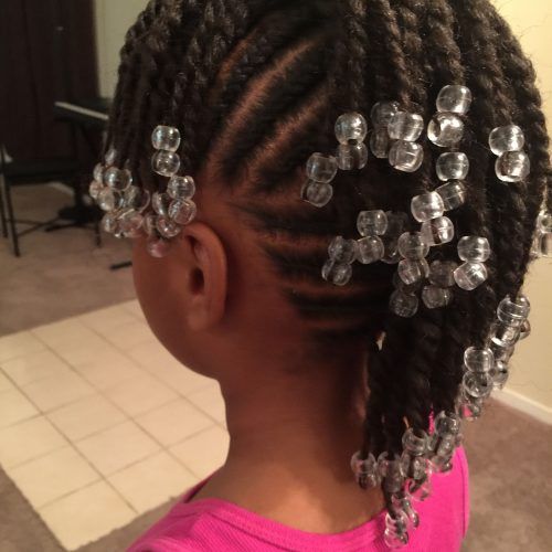 Cornrows With Artistic Beaded Twisted Bun (Photo 1 of 15)