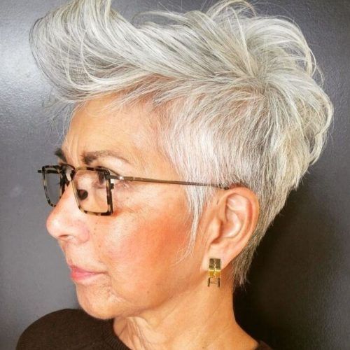 Flipped Up Platinum Blonde Pixie Haircuts (Photo 3 of 20)