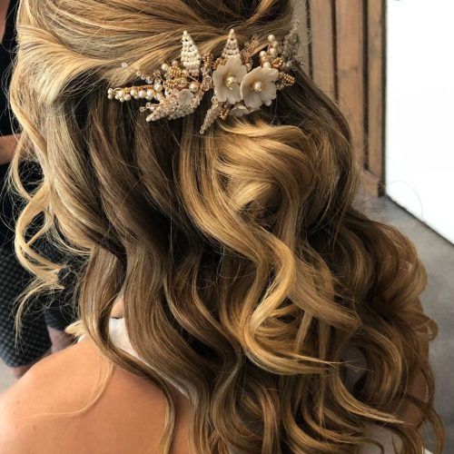 Long Half-Updo Hairstyles With Accessories (Photo 4 of 20)