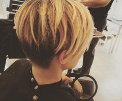 20 Ideas of Long Honey Blonde and Black Pixie Hairstyles