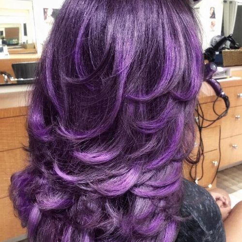 Long Lavender Layers Shaggy Haircuts (Photo 5 of 20)