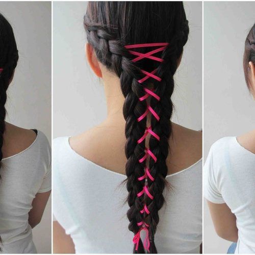 Loosely Tied Braided Hairstyles With A Ribbon (Photo 15 of 20)