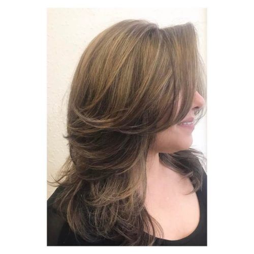 Medium Hairstyles With Layers And Side Bangs (Photo 11 of 20)
