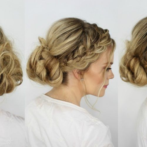 Messy Bun With French Braids (Photo 1 of 15)