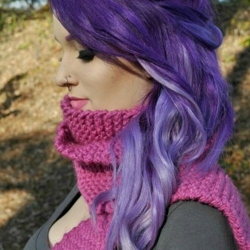Purple Medium Hairstyles (Photo 15 of 20)