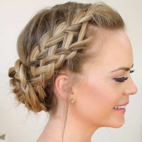 Reverse Braided Buns Hairstyles (Photo 14 of 20)