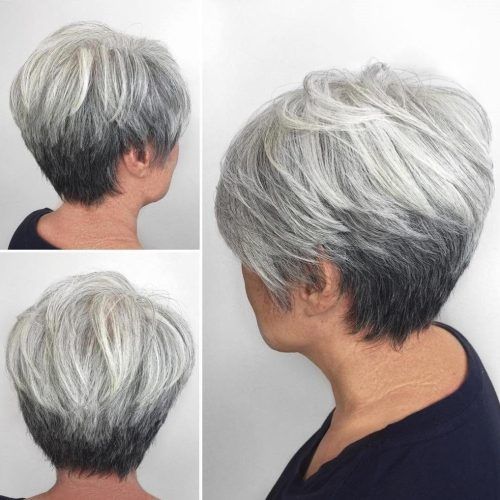 Reverse Gray Ombre Pixie Hairstyles For Short Hair (Photo 1 of 20)