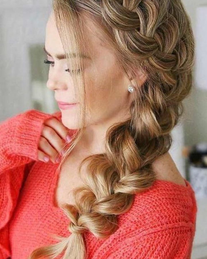2024 Latest Side Braid Updo for Long Hair
