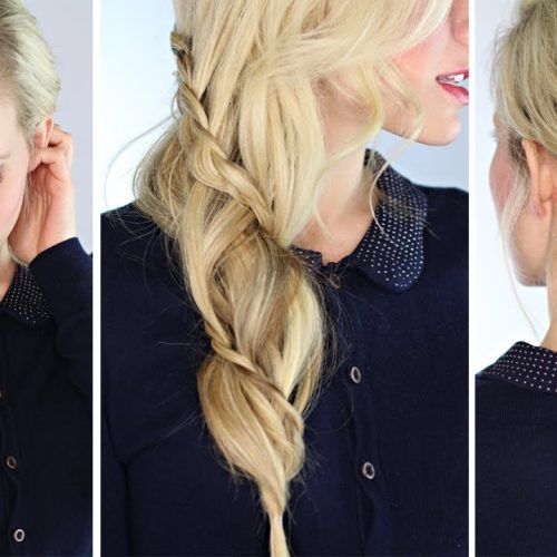 Side Swept Carousel Braid Hairstyles (Photo 8 of 20)
