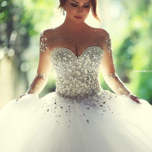 Sleek And Big Princess Ball Gown Updos For Brides (Photo 5 of 20)