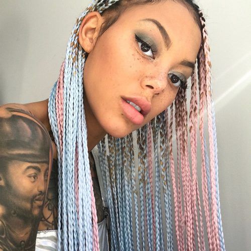 Colorful Cornrows Under Braid Hairstyles (Photo 5 of 20)