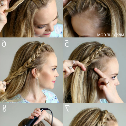 Double Headband Braided Hairstyles With Flowers (Photo 10 of 20)