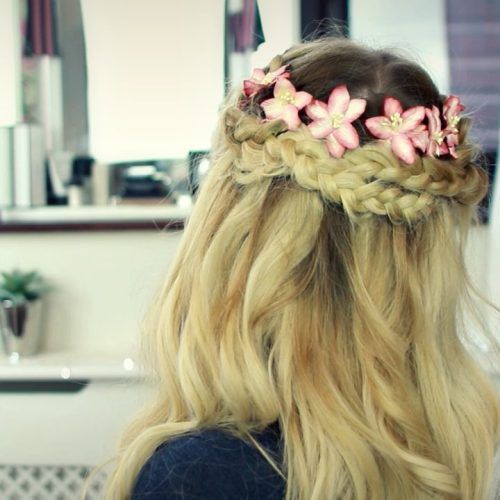 Floral Braid Crowns Hairstyles For Prom (Photo 19 of 20)