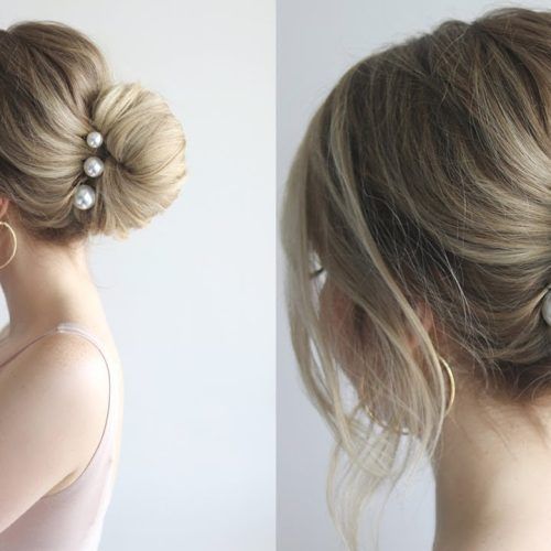 Pearl Bun Updo Hairstyles (Photo 11 of 20)