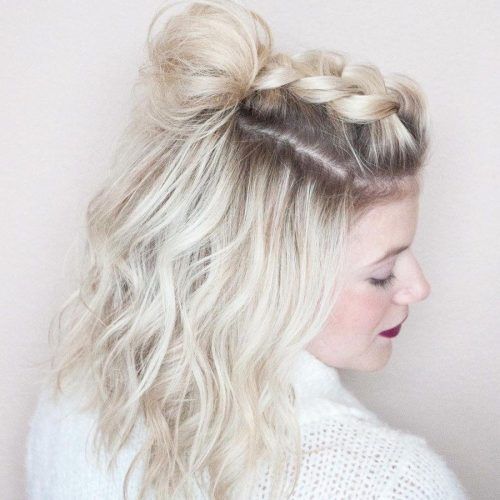 Braid And Fluffy Bun Prom Hairstyles (Photo 17 of 20)