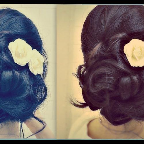 Large Bun Wedding Hairstyles With Messy Curls (Photo 16 of 20)