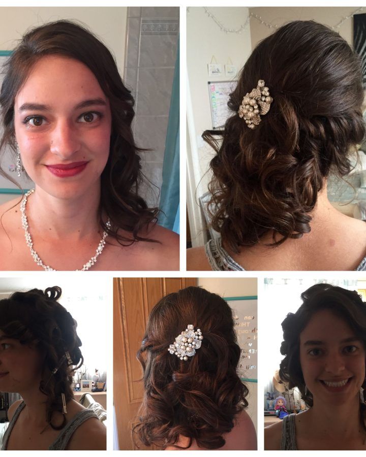 20 Ideas of Side Bun Prom Hairstyles with Jewelled Barrettes