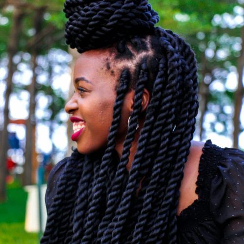 Very Thick And Long Twists Yarn Braid Hairstyles (Photo 14 of 20)
