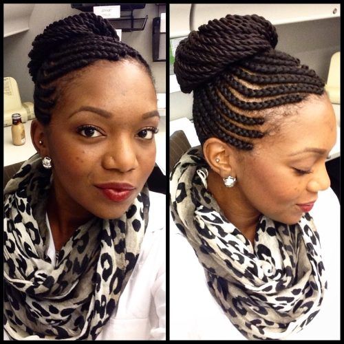 Cornrow Updo Hairstyles With Weave (Photo 10 of 15)