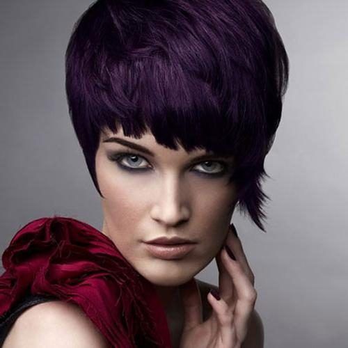 Purple And Black Short Hairstyles (Photo 1 of 20)