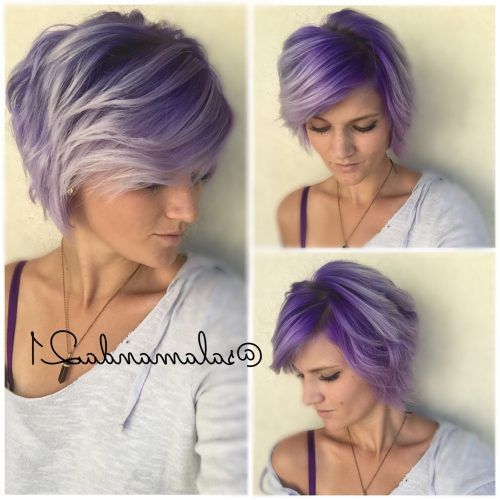 Lavender Haircuts With Side Part (Photo 3 of 20)