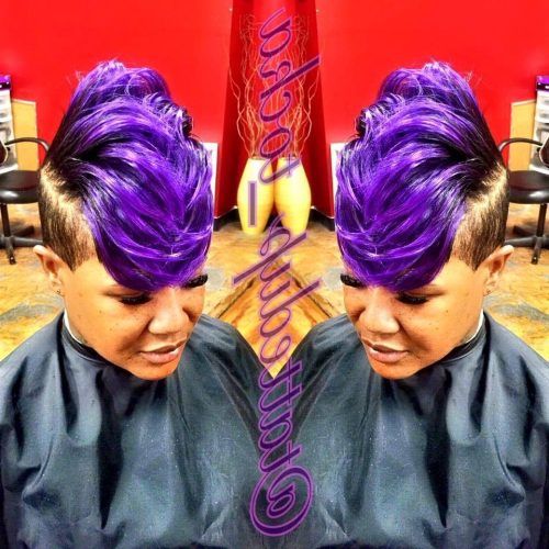 Icy Purple Mohawk Hairstyles With Shaved Sides (Photo 10 of 20)