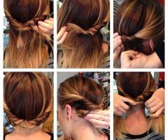 15 Best Collection of Quick Updos for Medium Length Hair