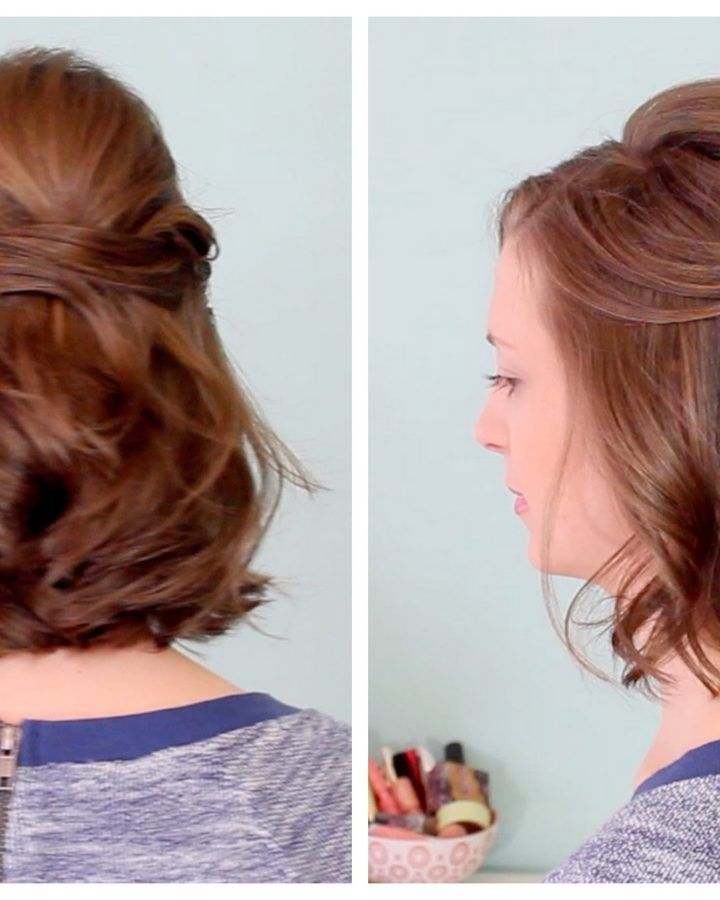 15 Inspirations Half Updo Hairstyles for Short Hair