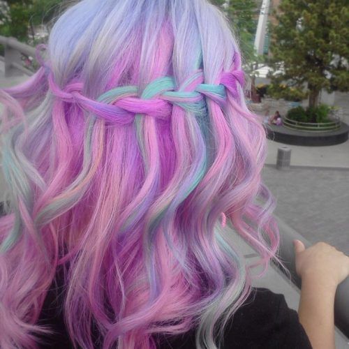 Pastel Rainbow-Colored Curls Hairstyles (Photo 2 of 20)