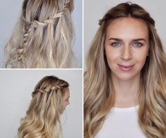 20 Best Collection of Simplified Waterfall Braid Wedding Hairstyles