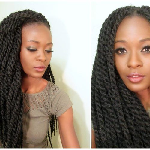 Black Layered Senegalese Twists Pony Hairstyles (Photo 16 of 20)