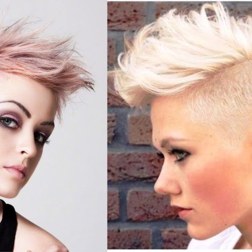 Bleached Feminine Mohawk Hairstyles (Photo 1 of 20)