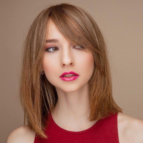 Blunt Lob Haircuts With Straight Bangs (Photo 8 of 20)