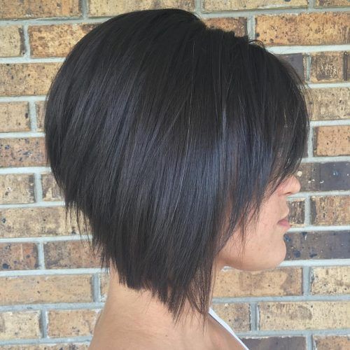 Brunette Feathered Bob Hairstyles With Piece-Y Bangs (Photo 13 of 20)
