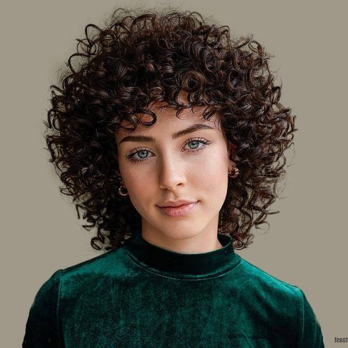 Curly Bangs Hairstyle For Women Over 50 (Photo 3 of 15)