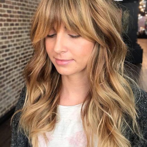 Honey Bronde Shaggy Hairstyles With Bangs (Photo 1 of 20)