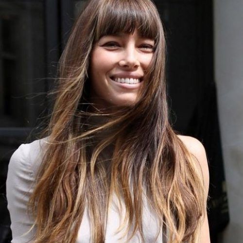 Long Hairstyles With Straight Bangs (Photo 8 of 20)